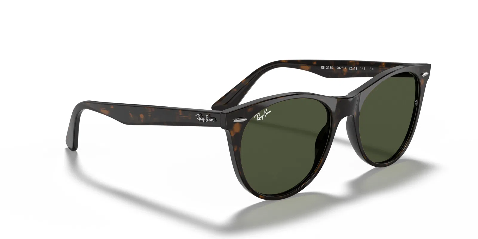 Ray-Ban Wayfarer Ii 2185 Sunglasses - Havana On Trasparent Light Bro - view 4